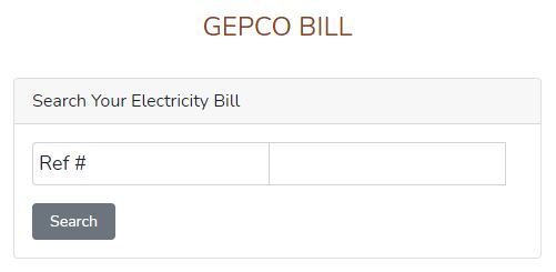 Duplicate Bill GEPCO Online Check Print By Reference Number