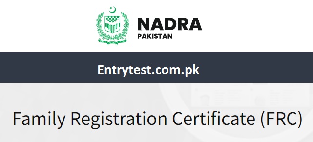 NADRA Family Registration Certificate 2024 Online Login