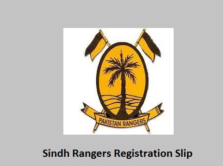 Sindh Rangers Registration Slip 2024 Download by CNIC
