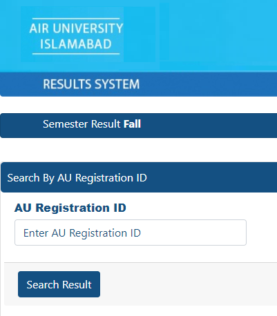 AU Result Portal 2024 AU Result By Registration ID