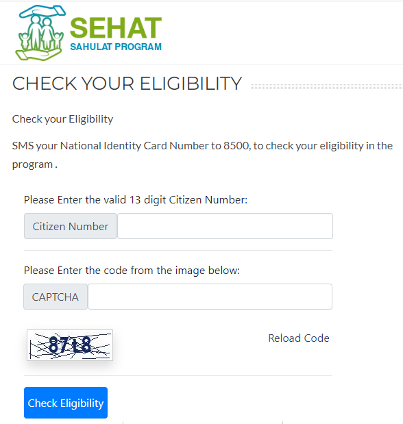 Check Your Eligibility Sehat Sahulat Program & Hospital Name