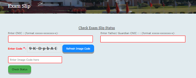 Join Pak Army Check Exam Slip Status Online