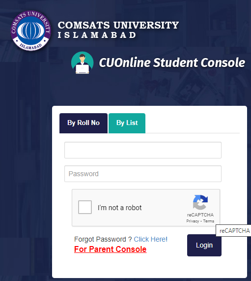 CU Islamabad Portal Login Online @ www.comsats.edu.pk