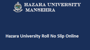 Hazara University Roll No Slip 2023 BA BSc ADA ADP