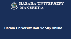 Hazara University Roll No Slip 2024 BA BSc ADA ADP