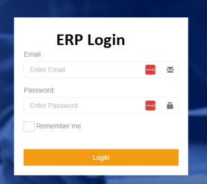 ERP Login Create New Account Portal