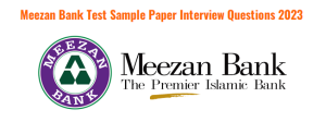Meezan Bank Test Sample Paper Interview Questions