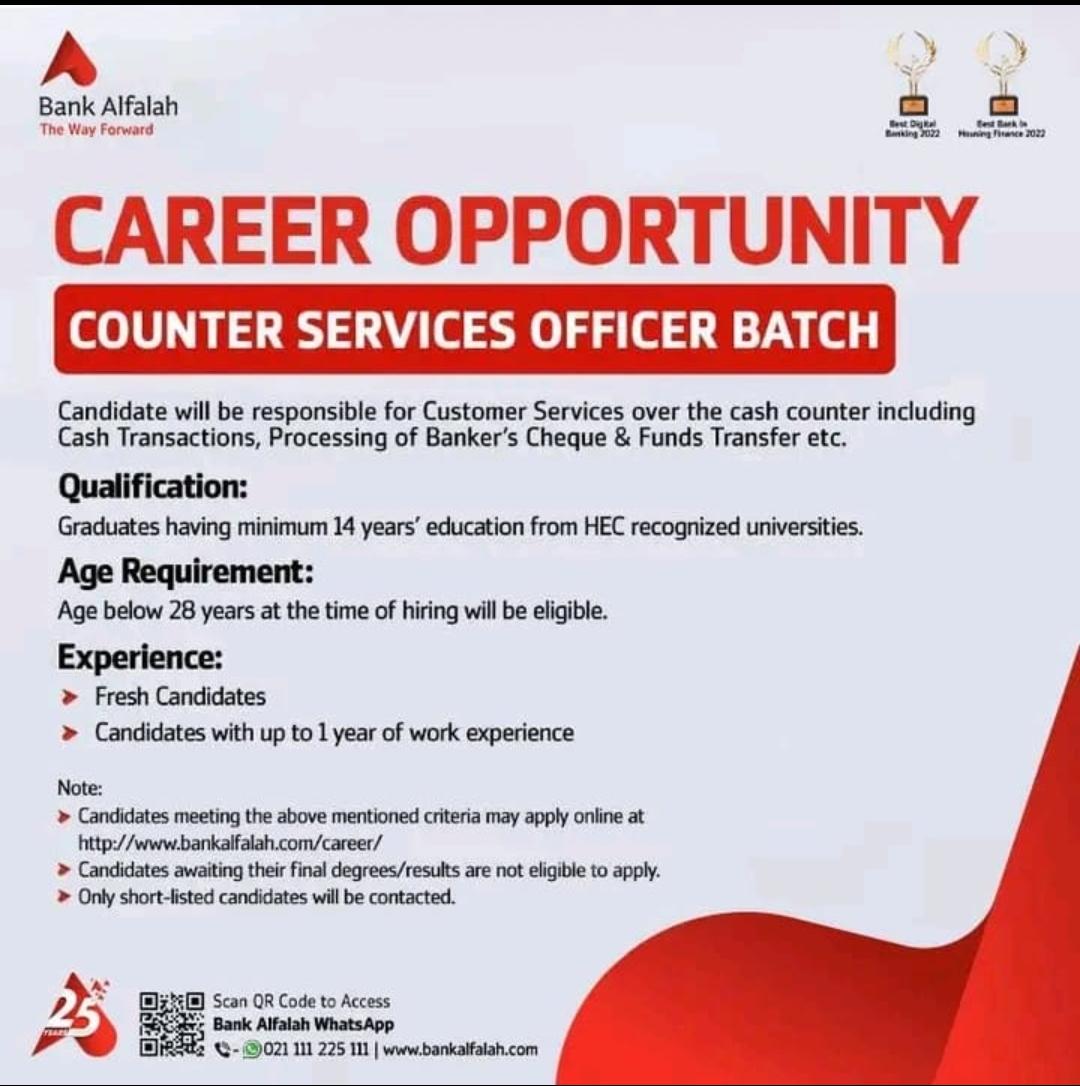Bank Alfalah Jobs 2023 Latest Online Apply