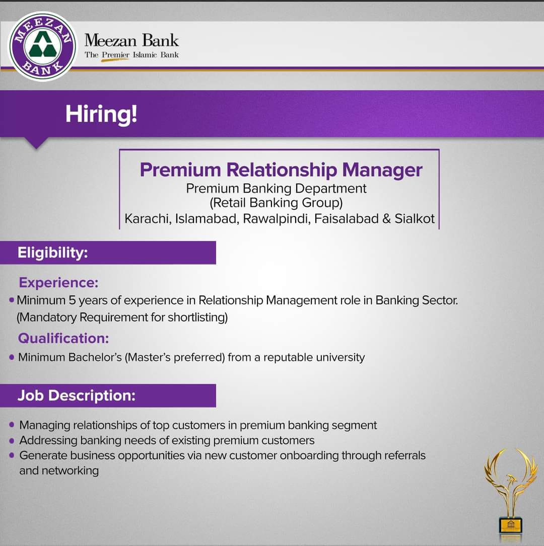 Meezan Bank Jobs Opportunities 2024 Online apply