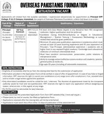 OPF College F-11/2 Islamabad Jobs 2023 Apply Online