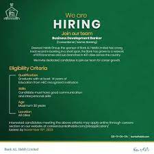Bank Al Habib Jobs 2023 Online Apply Advertisement